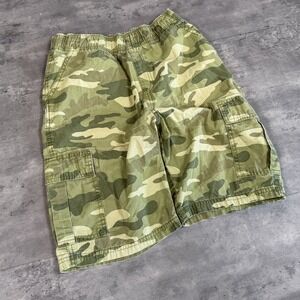 Y2K 2000's 00's Camo Baggy Relax Fit Wide Cargo Woodland Camo Short's